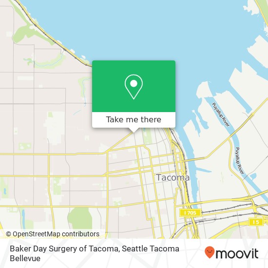 Baker Day Surgery of Tacoma map