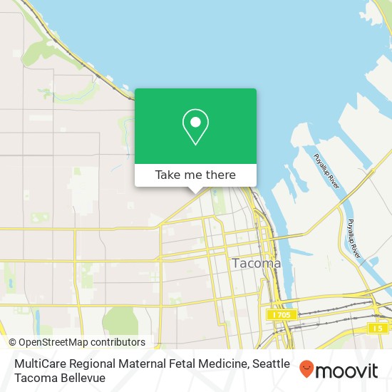 MultiCare Regional Maternal Fetal Medicine map