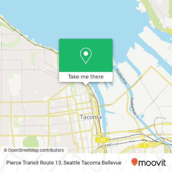 Pierce Transit Route 13 map