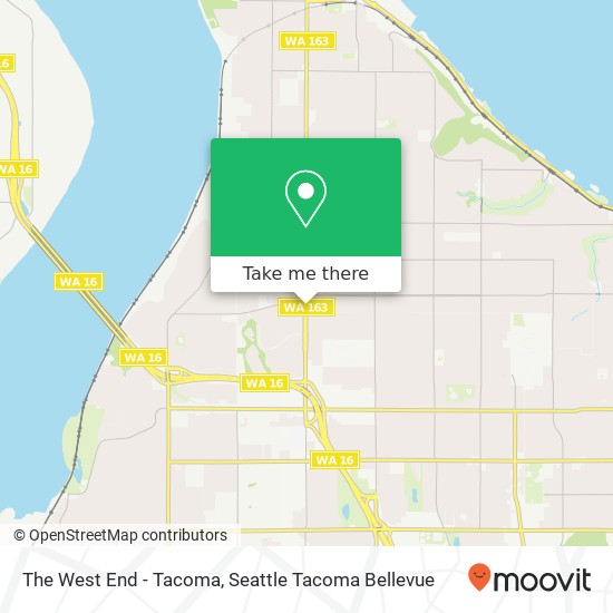 Mapa de The West End - Tacoma