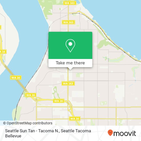 Seattle Sun Tan - Tacoma N. map