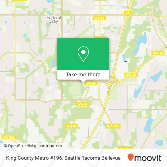 King County Metro #196 map