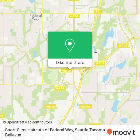 Sport Clips Haircuts of Federal Way map