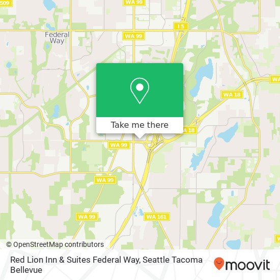 Red Lion Inn & Suites Federal Way map