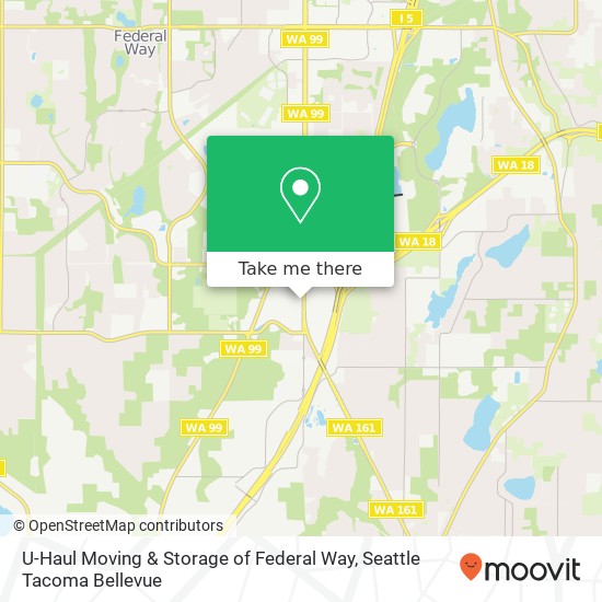 Mapa de U-Haul Moving & Storage of Federal Way