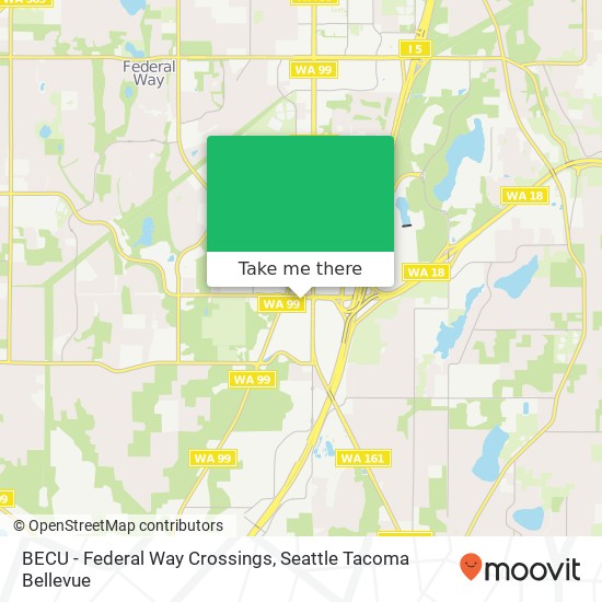 Mapa de BECU - Federal Way Crossings