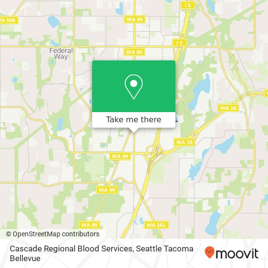 Cascade Regional Blood Services map