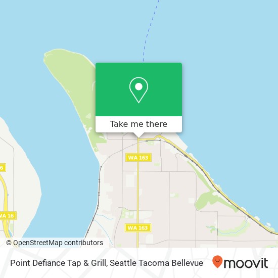 Point Defiance Tap & Grill map