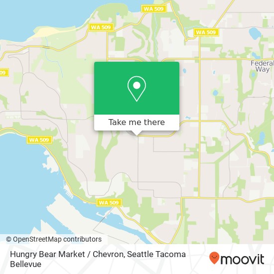 Hungry Bear Market / Chevron map