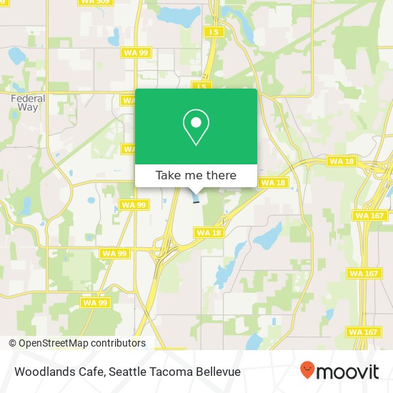 Mapa de Woodlands Cafe