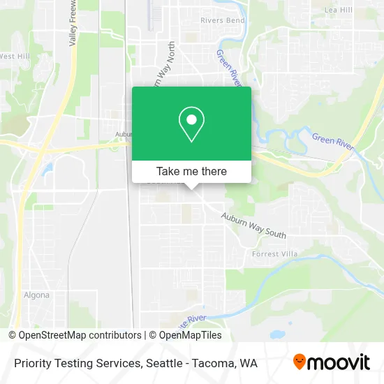 Priority Testing Services map