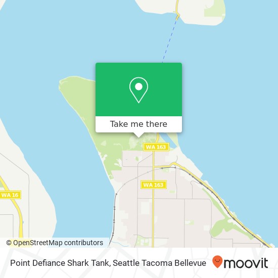 Mapa de Point Defiance Shark Tank