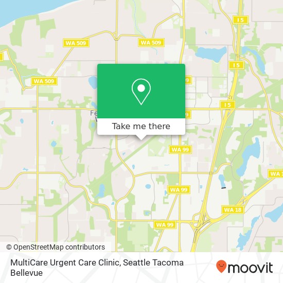 Mapa de MultiCare Urgent Care Clinic