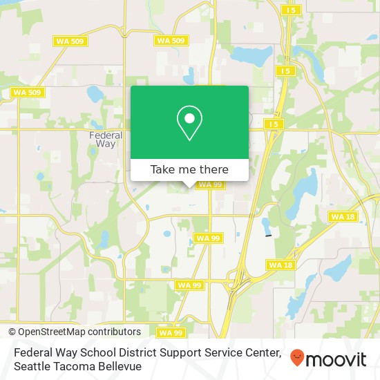 Mapa de Federal Way School District Support Service Center