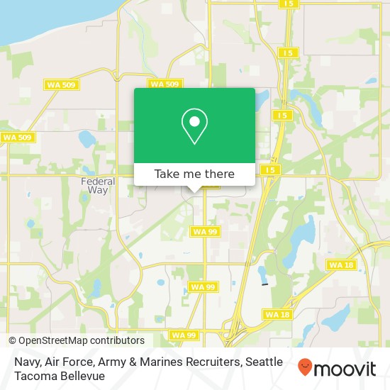 Navy, Air Force, Army & Marines Recruiters map