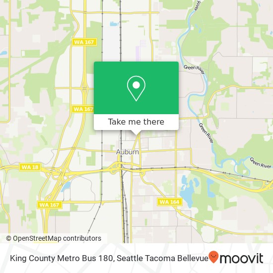 King County Metro Bus 180 map