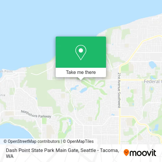Mapa de Dash Point State Park Main Gate