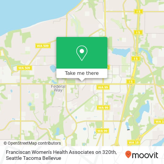 Mapa de Franciscan Women's Health Associates on 320th