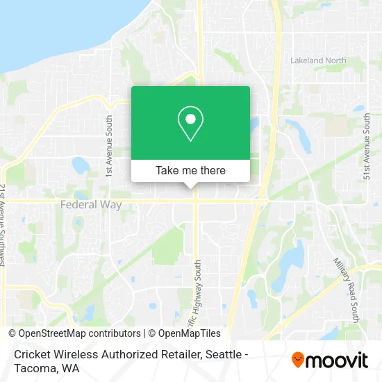 Mapa de Cricket Wireless Authorized Retailer