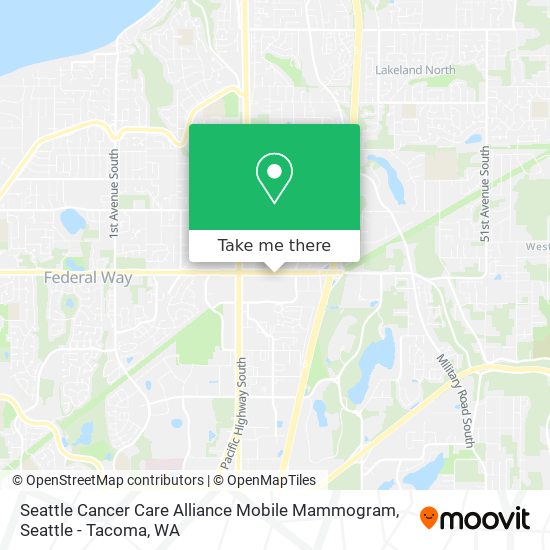 Seattle Cancer Care Alliance Mobile Mammogram map