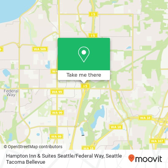 Mapa de Hampton Inn & Suites Seattle / Federal Way