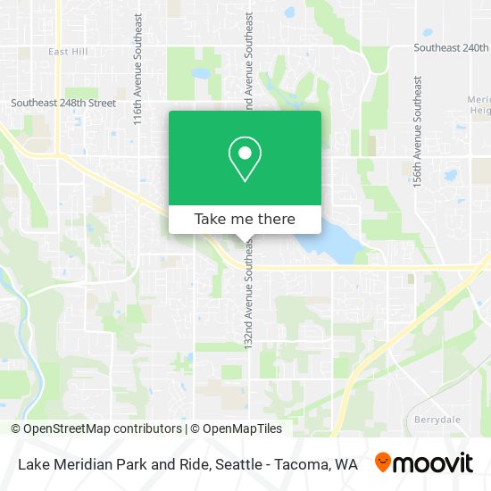 Mapa de Lake Meridian Park and Ride