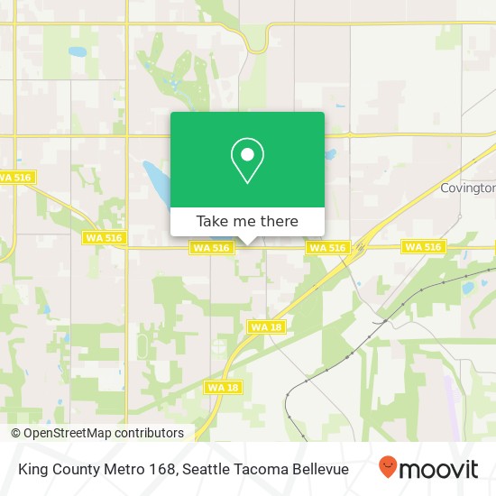 Mapa de King County Metro 168