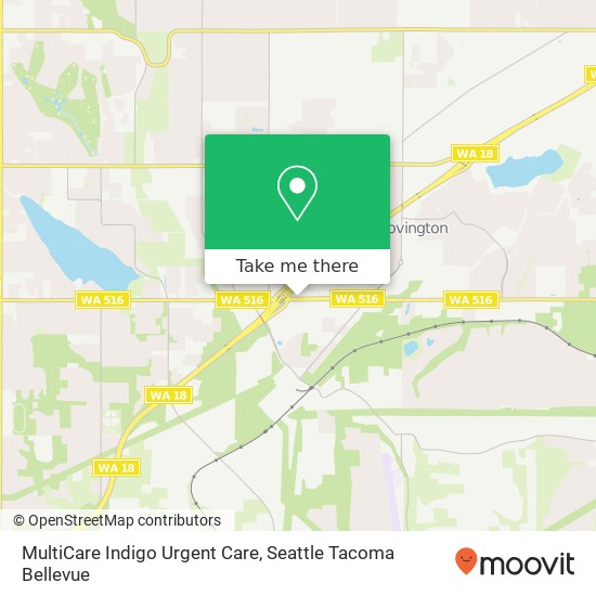 MultiCare Indigo Urgent Care map