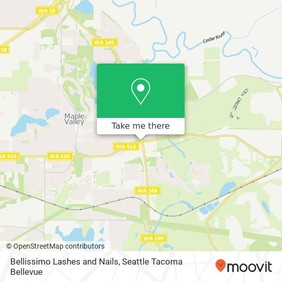 Bellissimo Lashes and Nails map