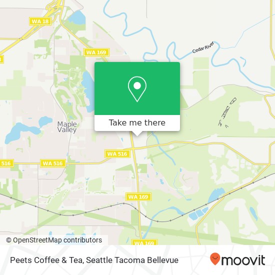 Mapa de Peets Coffee & Tea