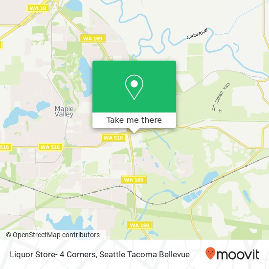 Mapa de Liquor Store- 4 Corners