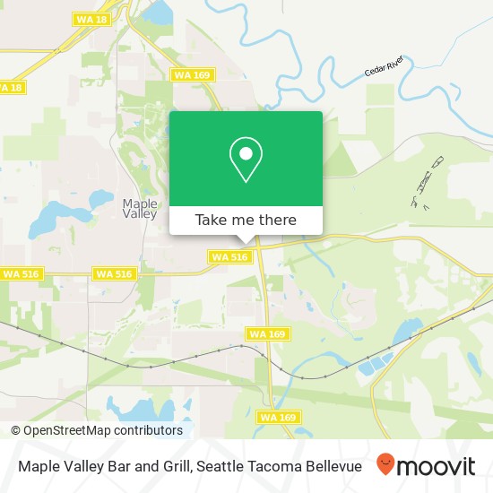 Maple Valley Bar and Grill map