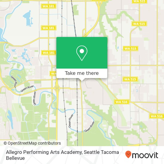 Mapa de Allegro Performing Arts Academy