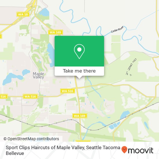 Sport Clips Haircuts of Maple Valley map
