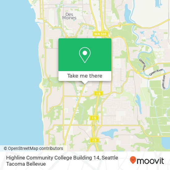 Mapa de Highline Community College Building 14