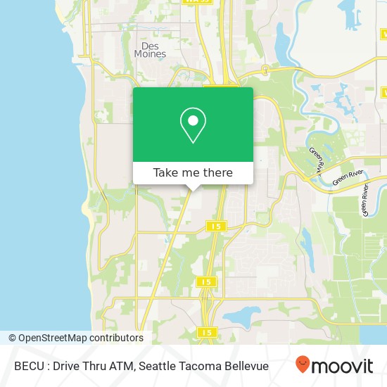 Mapa de BECU : Drive Thru ATM
