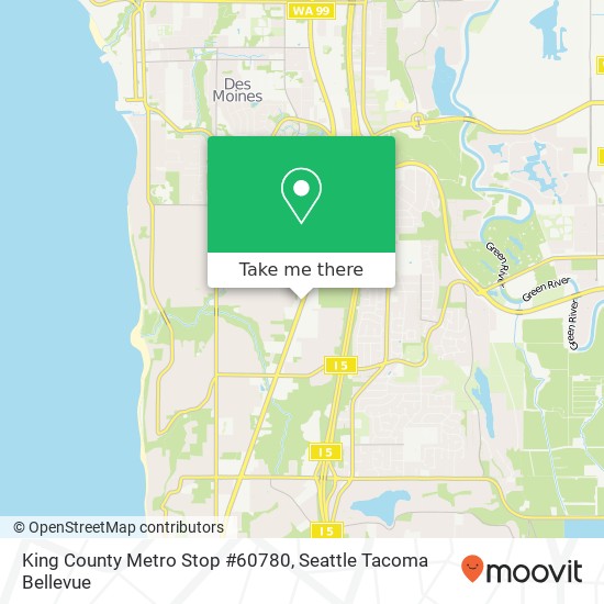 Mapa de King County Metro Stop #60780