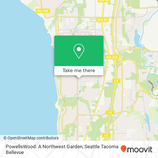 Mapa de PowellsWood: A Northwest Garden