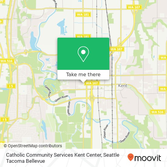 Catholic Community Services Kent Center map