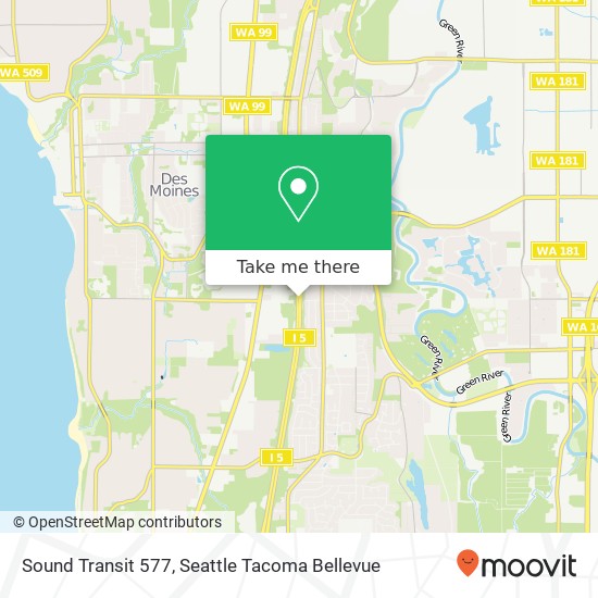 Mapa de Sound Transit 577