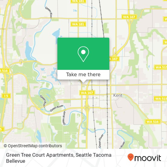 Mapa de Green Tree Court Apartments