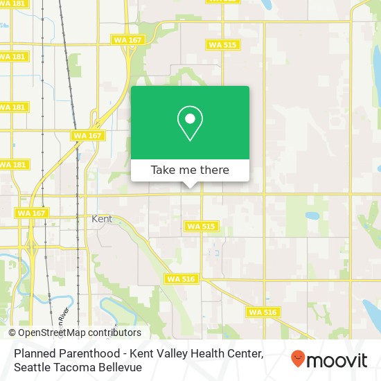 Mapa de Planned Parenthood - Kent Valley Health Center
