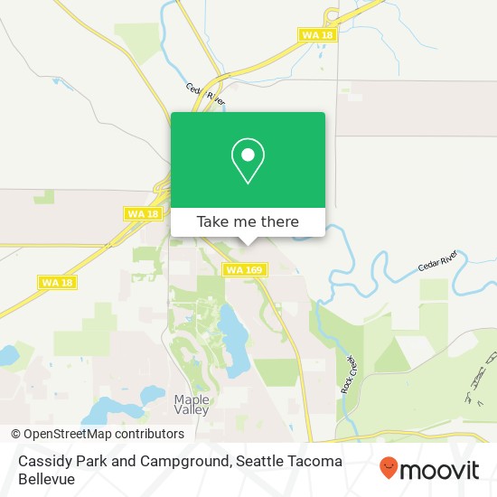 Cassidy Park and Campground map