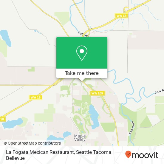 Mapa de La Fogata Mexican Restaurant
