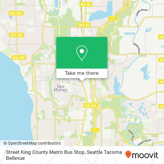 Street King County Metro Bus Stop map