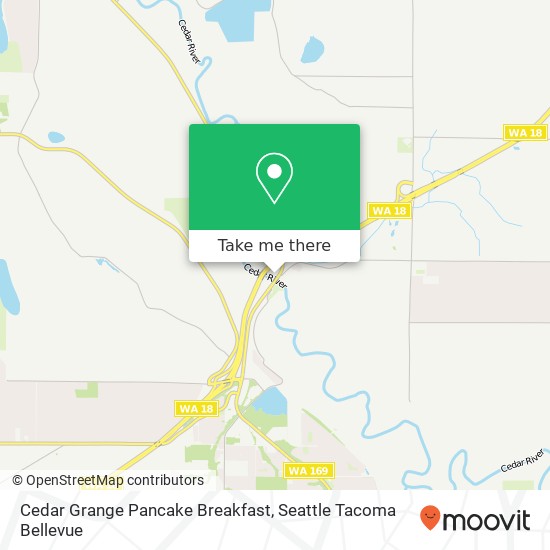 Cedar Grange Pancake Breakfast map