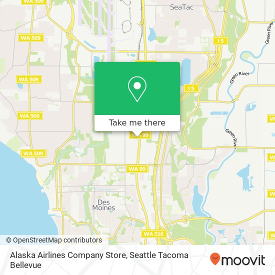 Alaska Airlines Company Store map