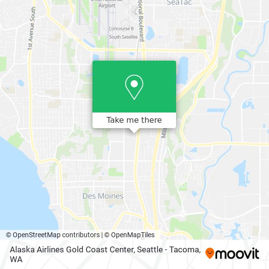 Alaska Airlines Gold Coast Center map