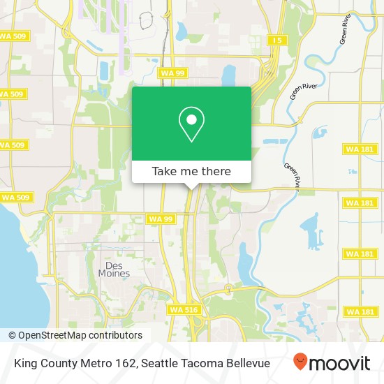 King County Metro 162 map