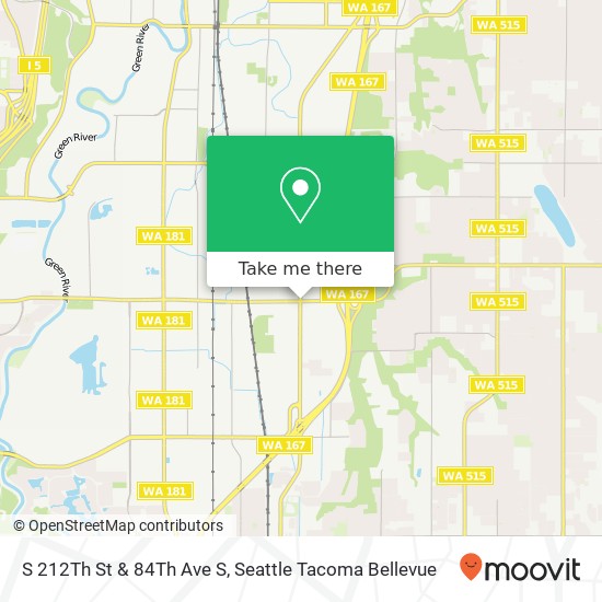 S 212Th St & 84Th Ave S map